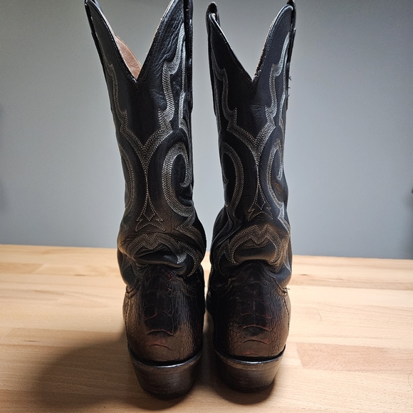 Nocona Boots Mens Black Leather Western Cowboy Boots Size 9D - Picture 4 of 15